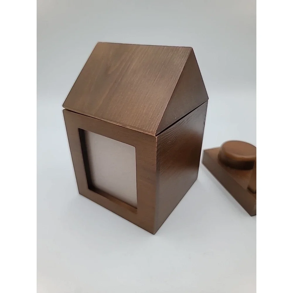 Pet Memorial Urn for Ashes‎ Wood Keepsake Photo Box And Small Photo Tombstone